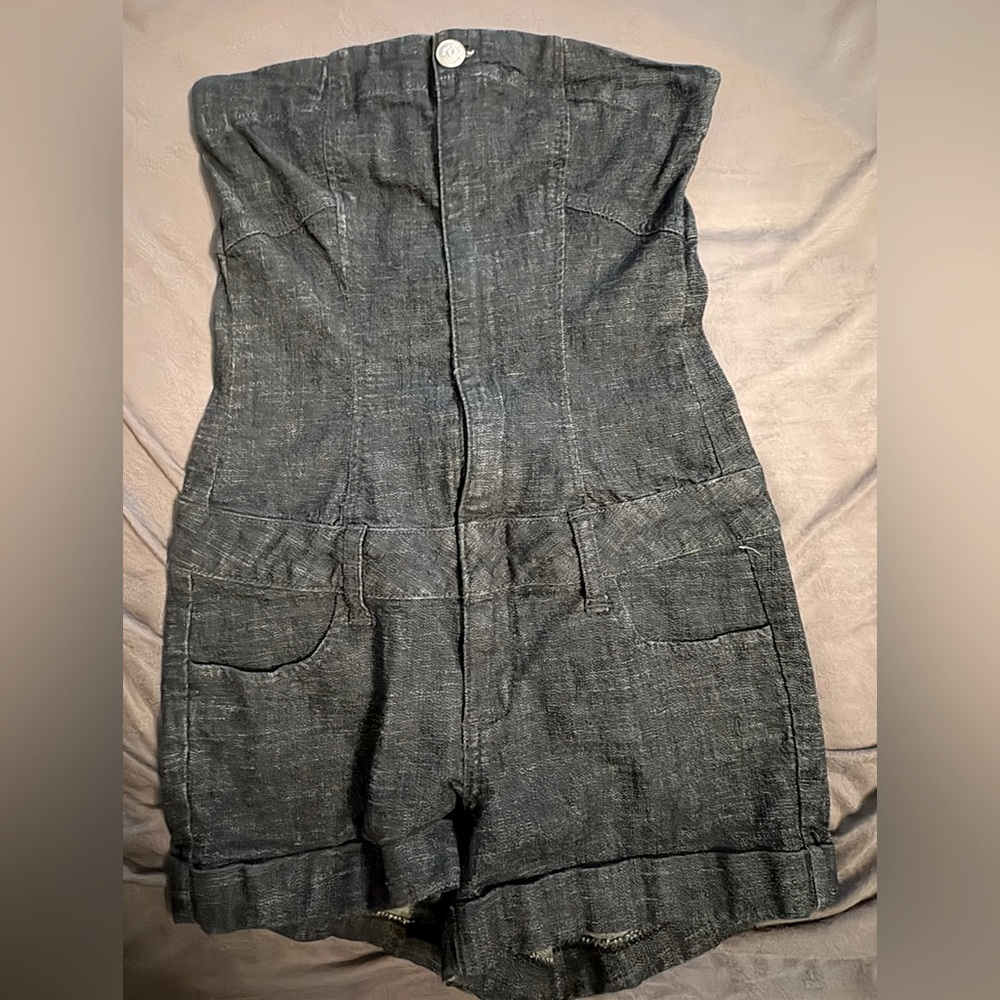 Sleeveless SPJ Denim Romper for Summer